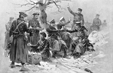 Japanese and Russian Soldiers Fraternising, Russo-Japanese War