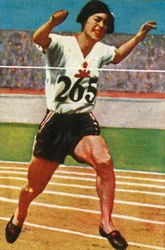 Japanese Athlete Kinue Hitomi Wins Silver Medal in the Women