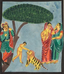 Jatayu Ramas Mythical Bird Hinders Ravanas Chariot, Trying to Prevent Abduction of Sita