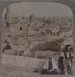 Jerusalem from School over Mosque, Showing Tower of Antonio, c. 1900
