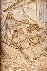 Jesus and His Apostles Fishing, The Miraculous Catch of Fish, Vung Tau, Vietnam, 2018 (photo)