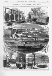 Joseph Crosfield & Sons soap factory at Bank Quarry, Warrington, Cheshire, 1886