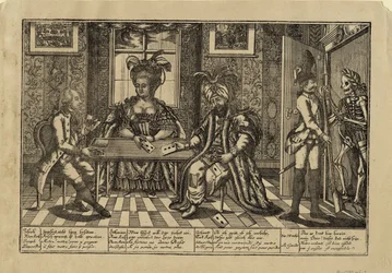 Joseph II, Catherine the Great and Sultan Abdul Hamid I playing cards