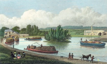 Junction of Regents Canal at Paddington Basin, London