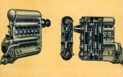Junkers 700-800 horse power diesel aircraft engine, 1932