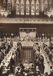 King George VI and Queen Elizabeth Attending a Luncheon to Celebrate Coronation, 1937