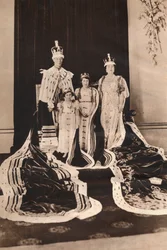 King George VI and Queen Elizabeth on their Coronation Day, 1937.