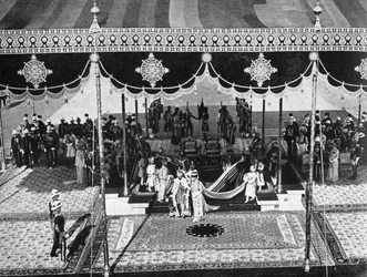 King George V and Queen Mary at the Delhi Durbar, India