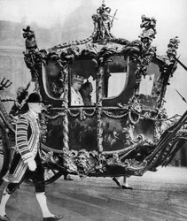 King George V and Queen Mary on Their Way to the State Opening of Parliament
