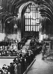 King George V Lying in State in Westminster Hall, London, January 1936
