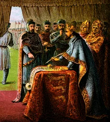 King John and the Magna Carta, 1215, c. 1850
