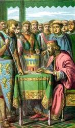 King John signing the Magna Carta at Runnymede, Surrey, 15 June 1215