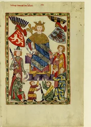 King Wenceslaus II of Bohemia From the Codex Manesse, Between 1305 and 1340