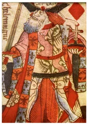 King of Diamonds from a French Pack of Playing Cards, c1500 1956