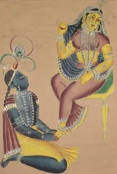 Krishna Stroking Radha