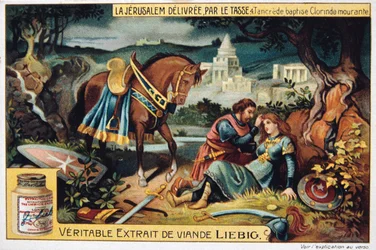 La Jerusalem Deliveree par le Tasse, Tancrede Baptises the Dying Clorinde