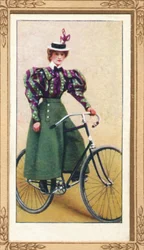Lady Cyclist Wearing Divided Skirt