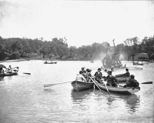 Lake in Wade Park, Cleveland, Ohio, USA