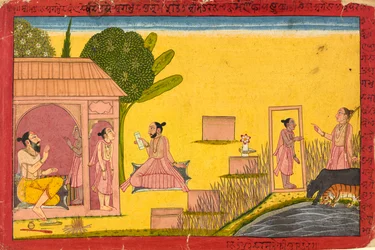 Lakshmana at the Hermitage, Folio from a Ramayana