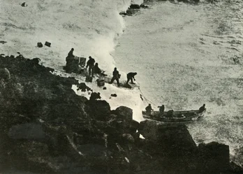 Landing Stores from the Boat at the First Landing-Place, c1908, 1909