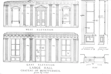 Large Hall, Chateau of Montfermeil, Paris