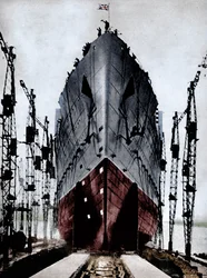 Launch of the Cunard Ocean Liner Queen Mary