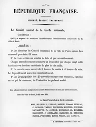 The Central Committee of the National Guard, from French Political Posters of the Paris Commune