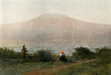 Mount Fuji, Volcano in Japan, 1900