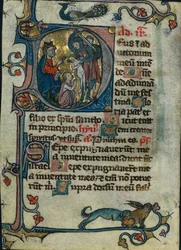 Leaf from a Book of Hours: Initial D: Massacre of the Innocents