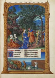 Les Très Riches Heures du Duc de Berry, Folio 57r - The Flight into Egypt