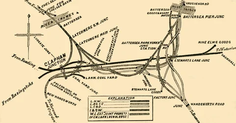 Lines of Rail at Clapham Junction, c1878