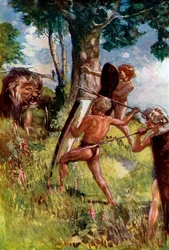 Lion hunters of the European Bronze Age, c1920