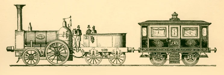 Locomotive and Royal Saloon, London and Birmingham Railway