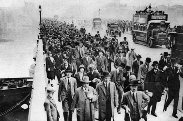 London Bridge rush hour, London