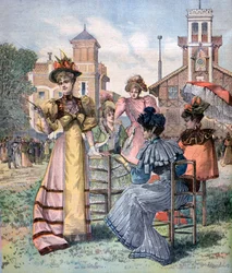 Longchamp races in spring, Paris