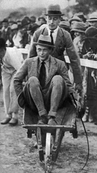 Louis Mountbatten Wheels His Cousin, the Prince of Wales, at a Gymkhana in Malta