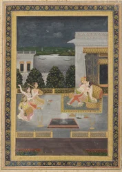 Lovers on a Terrace with Three Musicians