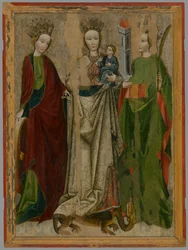 Madonna on the Dragon between Saint Catherine and Barbara