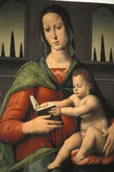Madonna and child, 15th century, Piersanti museum, Matelica, Marche, Italy