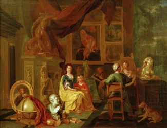 Painter with Family in His Studio