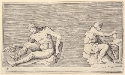 Man with Wing, Man with Vase and Dog