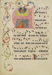 Manuscript Leaf with Initial A, from a Gradual