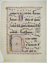 Manuscript Leaf with Initial H, from an Antiphonary, German, Second Quarter 15th Century