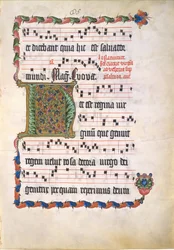 Manuscript Leaf with Initial H, from an Antiphonary