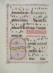 Manuscript Leaf with Initial S, from an Antiphonary, German, second quarter 15th century