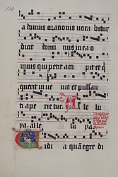 Manuscript Leaf with Initial V, from a Gradual