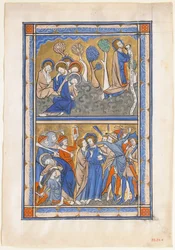 Manuscript Leaf with the Agony in the Garden and Betrayal of Christ