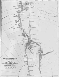 Map - British Antarctic Expedition 1910-13. Track Chart of Main Southern Journey