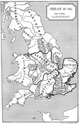 Map of Britain in 665