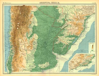 Map of Chile, Argentina etc